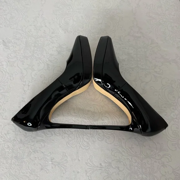 NWOB Nine West Danca Patent Leather Pointed Toe Stiletto Heels Size 8M - Picture 7 of 12